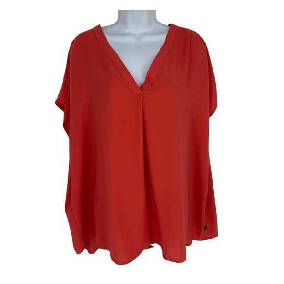 Banana Republic Womens V-Neck Flowy Short Sleeve Top Size 2X - Picture 1 of 9